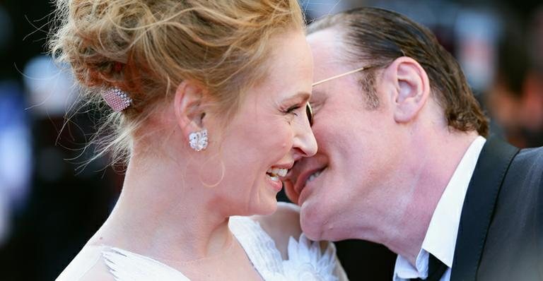 Uma Thurman e Quentin Tarantino juntos no Festival de Cannes - Getty Images