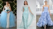 Vestido de noiva azul: aprenda a usar - Foto-montagem