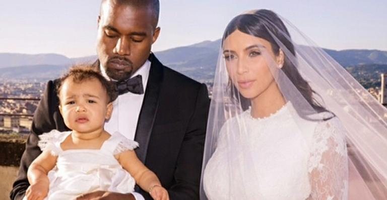 Kim Kardashian mostra foto inédita do casamento ao lado de Kanye West e North West - Instagram/Reprodução