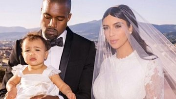 Kim Kardashian mostra foto inédita do casamento ao lado de Kanye West e North West - Instagram/Reprodução