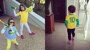 Filhas de Rodrigo Faro e Vera Viel entram em clima de Copa do Mundo - Instagram/Reprodução