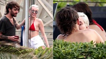 Miley Cyrus beija rapaz durante dia de folga na piscina - Grosby Group