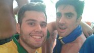 Sem camisa, Marcelo Adnet torce pela Bósnia e Herzegovina no Maracanã - Facebook/Reprodução