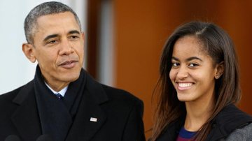 Barack Obama e a filha Malia - Getty Images