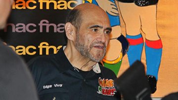 Edgar Vivar, o Sr. Barriga, em encontro com fãs - Rodrigo Zerner / AgNews