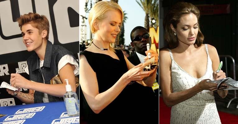 Jusatin Bieber, Nicole Kidman e Angelia Jolie são canhotos - Getty Images