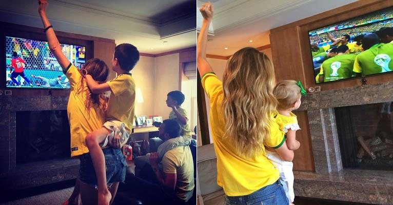Gisele Bündchen comemora a vitória do Brasil - Reprodução/ Instagram
