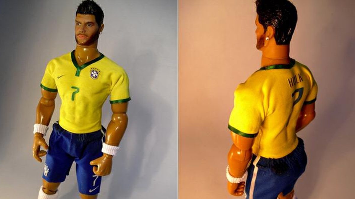 Boneco em plástico do Neymar Jr - Seleção Brasileira de