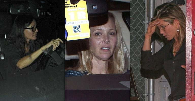 Courtney Cox, Lisa Kudrow e Jennifer Aniston jantam juntas em Los Angeles - AKM / GSI