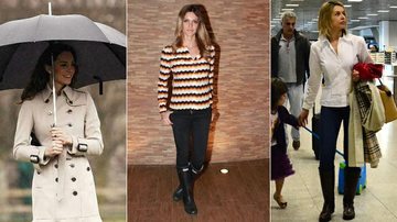 Roupa para dia de chuva: famosas inspiram looks para se proteger sem perder o estilo - Foto-montagem