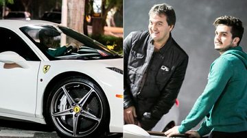 Luan Santana se diverte com sua nova Ferrari - Rodrigo Berton/Divulgação