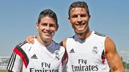 Cristiano Ronaldo e James Rodriguez posam juntos durante treino do Real Madrid - Instagram/Reprodução