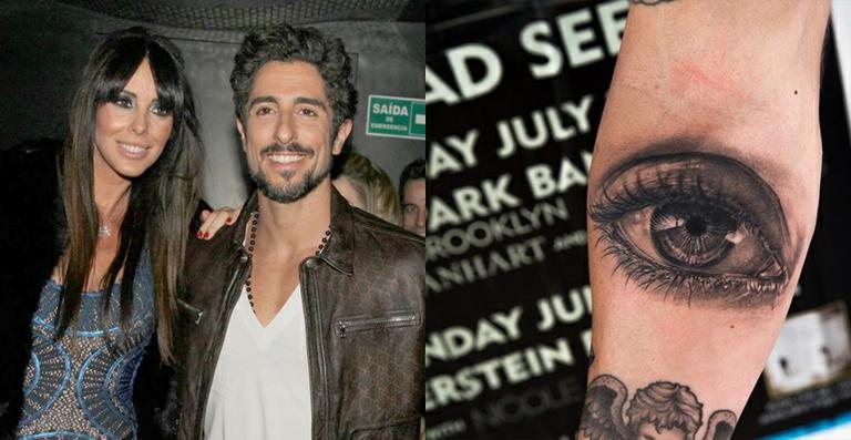 Marcos Mion tatua o olho da mulher, Suzana Gullo - AgNews/ Reprodução