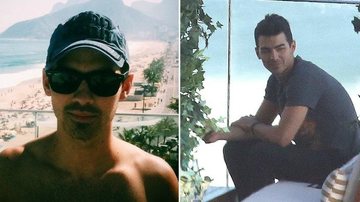 Joe Jonas faz foto em varanda de hotel e mostra Morro dois Irmãos, no Rio de Janeiro - Foto-montagem
