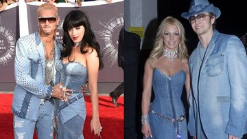 Riff Raff e Katy Perry; Britney Spears e Justin Timberlake - Getty Images/ Reprodução