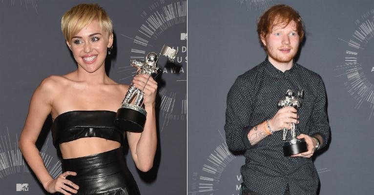 Miley Cyrus e Ed Sheeran - Getty Images