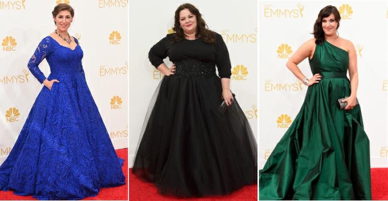 Emmy: atrizes usam vestidos que valorizam quadril e busto largos - Foto-montagem
