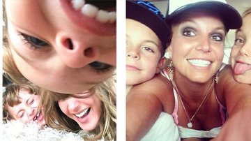 Claudia Leitte e Britney Spears mostram selfies divertidos com os filhos - Reprodução / Instagram