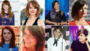 Curto moderno: Emma Stone e mais famosas cortam os fios acima dos ombros - Foto-montagem