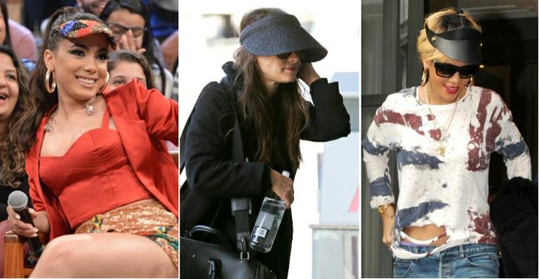 Viseira fashion: inspire-se em Anitta e Rihanna e aprenda a usar - Foto-montagem