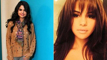 Selena Gomez muda o visual e adota franja - Foto-montagem
