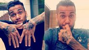 Daniel Alves mostra tatuagens nas mãos - Instagram/Reprodução