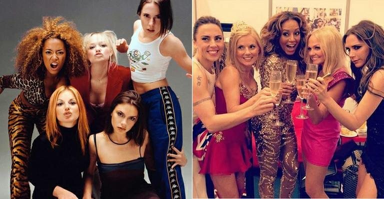 Mel B mostra foto com Victoria Beckham e ex-companheiras de Spice Girls - Foto-montagem