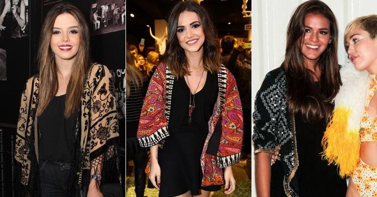 Casaquetos e kimonos viram hit entre as famosas como Bruna Marquezine. Saiba como usar! - Photo Rio News
