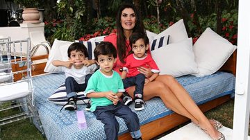 Isabella Fiorentino com seus trigêmeos - Manuela Scarpa / Photo Rio News