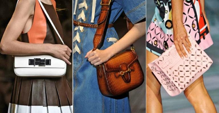 Clutch ou maxibolsa: Veja galeria com as bolsas que serão tendência na primavera-verão - Foto-montagem
