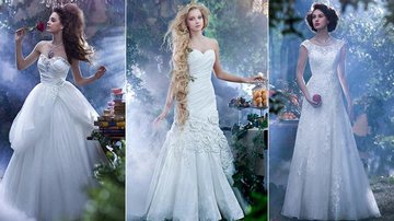Branca de neve e mais princesas da Disney inspiram coleção de vestidos de noiva - Foto-montagem
