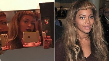 Franja de Beyoncé é fashion, mas pode provocar espinhas na testa - Foto-montagem