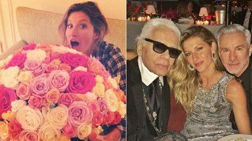 Gisele ganha flores de Karl Lagerfeld - Instagram/Reprodução