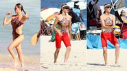 Fernanda Lima dispensa look tradicional e vai à praia de maiô no Rio de Janeiro - Jc Pereira / AgNews