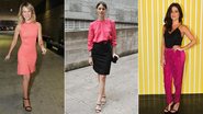 Na SPFW, Mariana Ximenes e mais famosas usam rosa para compor looks fashion - Foto-montagem