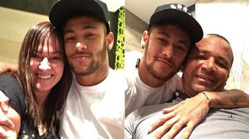 Neymar com os pais Nadine e Neymar Santos - Instagram/Reprodução