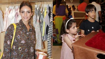 Caroline Celico vai a evento fashion com seus dois filhos - Paduardo / AgNews