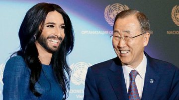 Conchita Wurst e Ban Ki-moon - HEINZ-PETER BADER/REUTERS