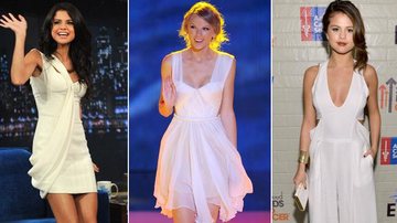 40 looks total white de Selena Gomez e Taylor Swift - Getty Images