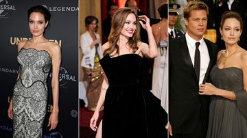 Veja 16 vestidos tomara de caia de Angelina Jolie, que é fã do modelo - Foto-montagem/ Getty Images