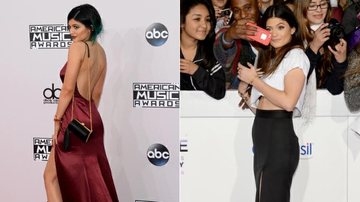 Kylie Jenner, em foto recente (à esq.) e mais antiga (à dir.) - Getty Images