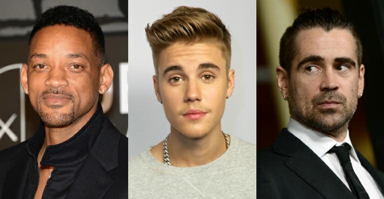 Will Smith, Justin Bieber e Colin Farrell - Getty Images
