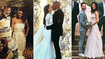 Reveja os vestidos de noivas elegantes de famosas que se casaram em 2014 - Foto-montagem