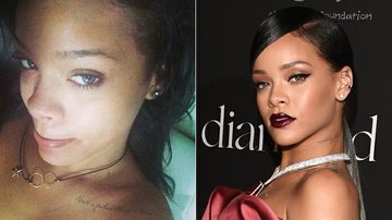 Rihanna sem e com maquiagem - Instagram/Reprodução e Getty Images
