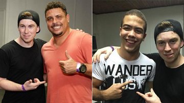 Ronaldo curte festa eletrônica ao lado de Ronald - Ari Kaye/Divulgação e Instagram/Reprodução