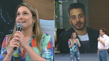 Fernanda Gentil conversa com Junior Lima no Faustão - TV Globo/Reprodução