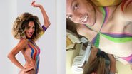 Fábio Porchat pinta o corpo para virar Globeleza - Divulgação Globo/ Reprodução Instagram