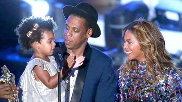 Blue Ivy e os pais, Jay Z e Beyoncé - Getty Images