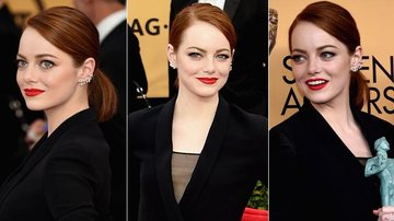Faça o penteado e o make de Emma Stone no Sag Awards - Getty Images