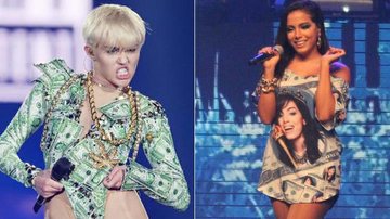 Miley Cyrus e Anitta - AKM-GSI e Rodrigo dos Anjos/Agnews